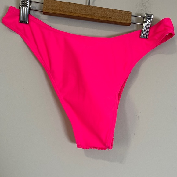 Shein Two Piece Swimsuit Set Size Medium Hot Pink and Black Bikini - Picture 8 of 10